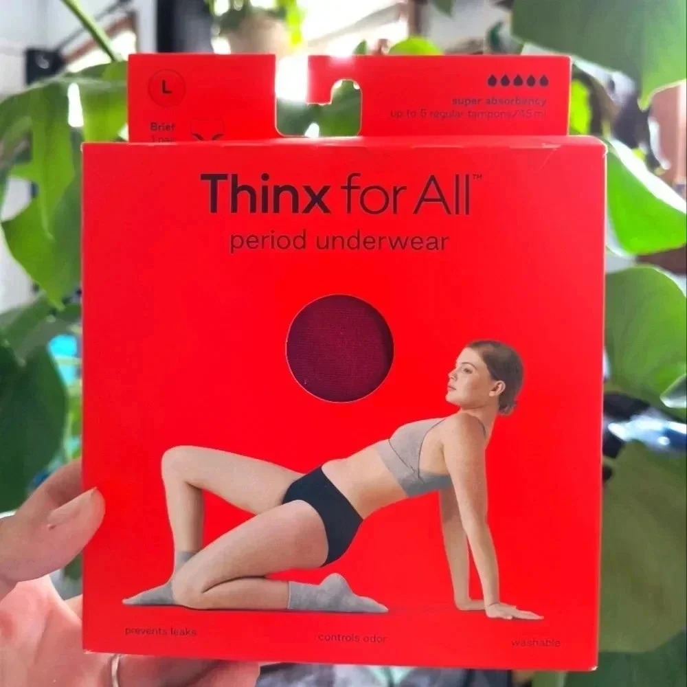Thinx NWT red maroon underwear undergarments L women's for all intimates